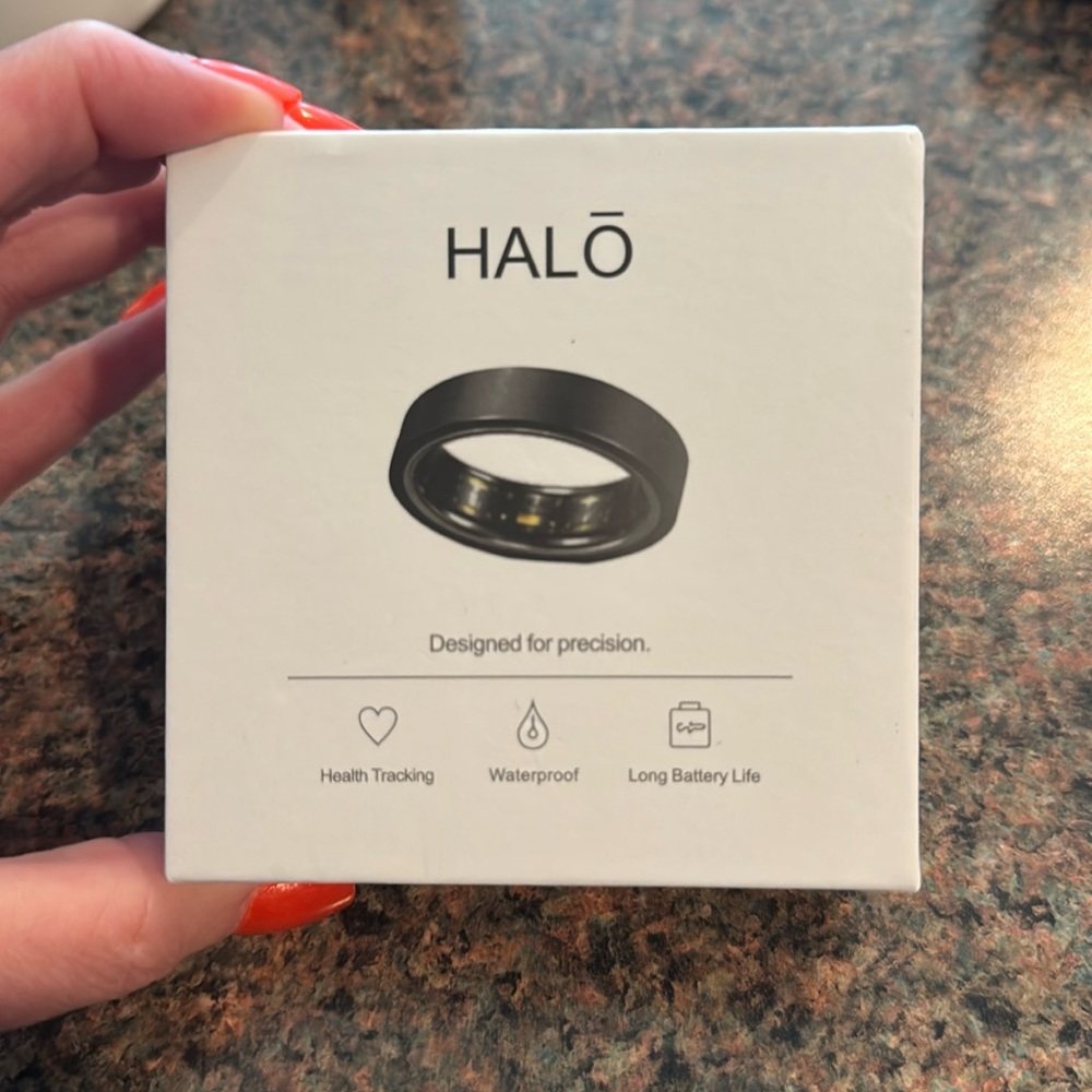 Halo smart ring with charging dock